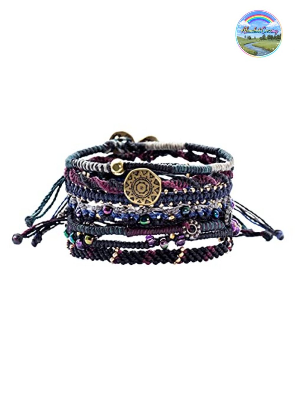Handmade Boho Beaded Bracelet Set for Women, Adjustable Stackable Strand